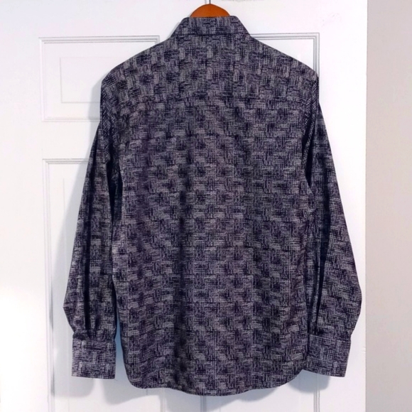 🆕️ 💙Visconti Black💙 - Ltd. Ed. Blue/Gray Textured L/S Button Down w/Mask - Picture 2 of 15